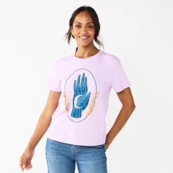 Women's Sonoma Goods For Life® Relaxed Graphic Tee -Sonoma Goods For Life Shop 5596692 Purple Cosmic Hand