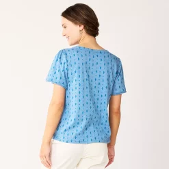 Women's Sonoma Goods For Life® Seamed Flutter Sleeve Top -Sonoma Goods For Life Shop 5611922 ALT