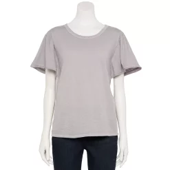 Women's Sonoma Goods For Life® Seamed Flutter Sleeve Top -Sonoma Goods For Life Shop 5611922 Fieldstone