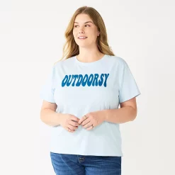 Plus Size Sonoma Goods For Life® Relaxed Graphic Tee -Sonoma Goods For Life Shop 5611932 Blue Outdoorsy