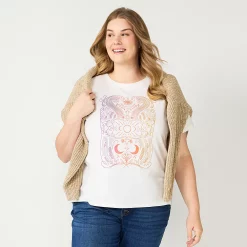 Plus Size Sonoma Goods For Life® Relaxed Graphic Tee -Sonoma Goods For Life Shop 5611932 Cream Cosmic Scene