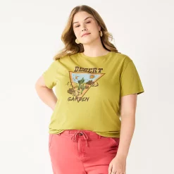 Plus Size Sonoma Goods For Life® Relaxed Graphic Tee -Sonoma Goods For Life Shop 5611932 Green Desert Garden