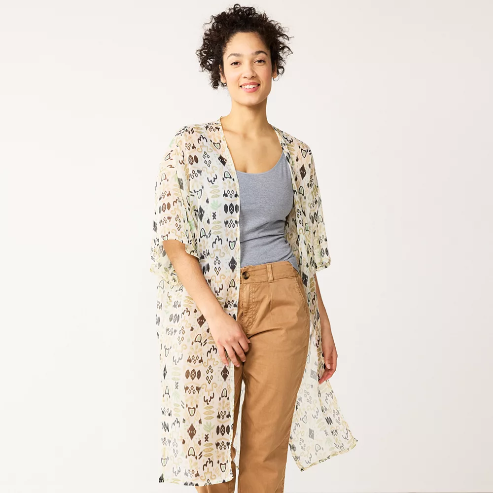 Women's Sonoma Goods For Life® Ikat Kimono 2 Women's Sonoma Goods For Life® Ikat Kimono - Image 2
