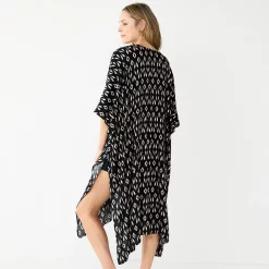 Women's Sonoma Goods For Life Ikat Burnout Long Tacked Ruana -Sonoma Goods For Life Shop 5614926 ALT