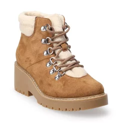 Sonoma Goods For Life® Lumbar Women's Wedge Hiker Boots -Sonoma Goods For Life Shop 5622780 Cognac