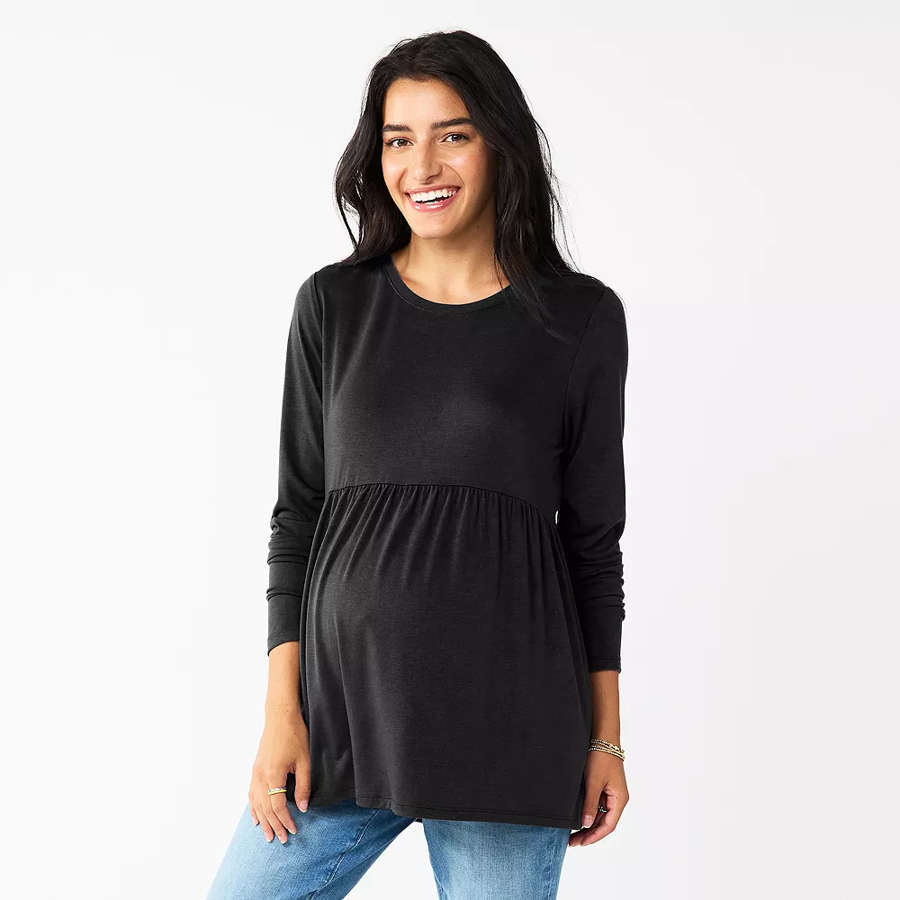 Maternity Sonoma Goods For Life® Long Sleeve Empire Waist Top 5 Maternity Sonoma Goods For Life® Long Sleeve Empire Waist Top - Image 5