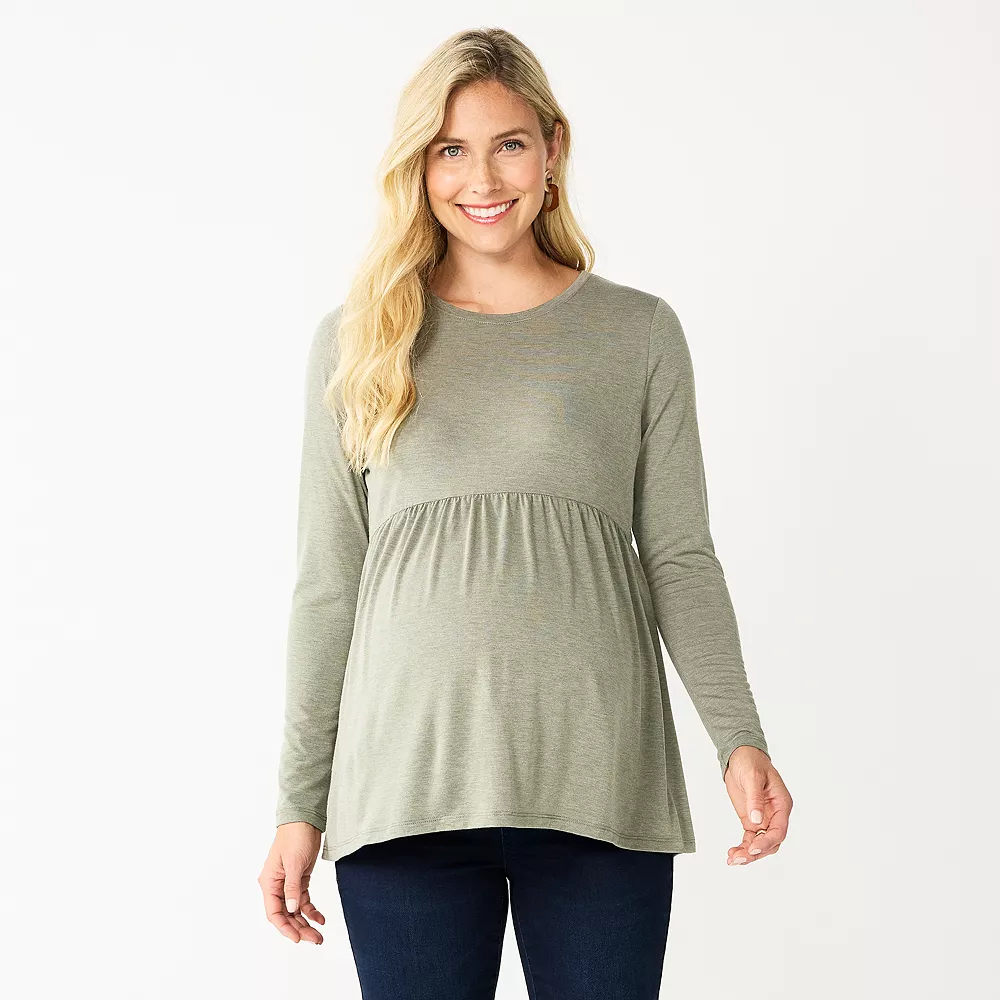 Maternity Sonoma Goods For Life® Long Sleeve Empire Waist Top 4 Maternity Sonoma Goods For Life® Long Sleeve Empire Waist Top - Image 4