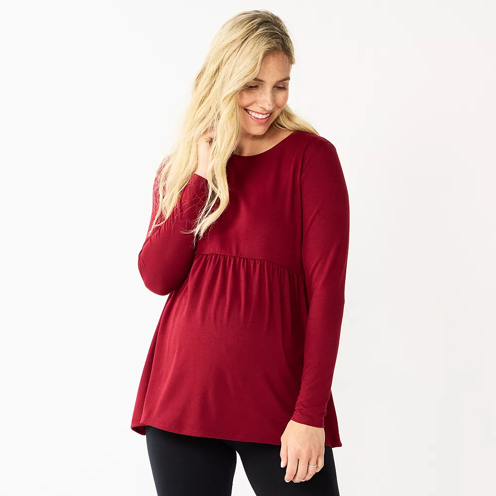 Maternity Sonoma Goods For Life® Long Sleeve Empire Waist Top 3 Maternity Sonoma Goods For Life® Long Sleeve Empire Waist Top - Image 3