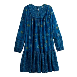 Women's Sonoma Goods For Life® Printed Long Sleeve Dress -Sonoma Goods For Life Shop 5657674 ALT5