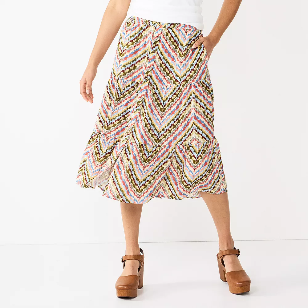 Petite Sonoma Goods For Life® Wrap Ruffle Maxi Skirt 1 Petite Sonoma Goods For Life® Wrap Ruffle Maxi Skirt