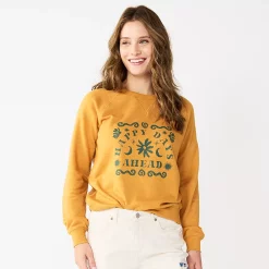 Women's Sonoma Goods For Life® Everyday Crewneck Sweatshirt -Sonoma Goods For Life Shop 5664640 Gold Happy Days