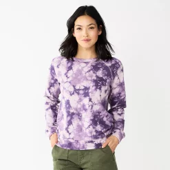 Women's Sonoma Goods For Life® Everyday Crewneck Sweatshirt -Sonoma Goods For Life Shop 5664640 Purple Tie Dye