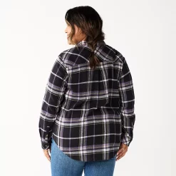 Plus Size Sonoma Goods For Life® Everyday Flannel Shirt -Sonoma Goods For Life Shop 5664645 ALT