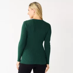 Maternity Sonoma Goods For Life® Fitted Puff Sleeve Sweater -Sonoma Goods For Life Shop 5666269 ALT