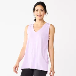 Women's Sonoma Goods For Life® Relaxed V-Neck Tank -Sonoma Goods For Life Shop 5670067 Light Purple