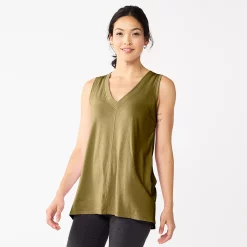 Women's Sonoma Goods For Life® Relaxed V-Neck Tank -Sonoma Goods For Life Shop 5670067 Olive