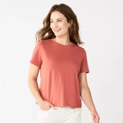 Women's Sonoma Goods For Life® Relaxed Short Sleeve Tee -Sonoma Goods For Life Shop 5670159 Mauve