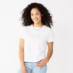 Women's Sonoma Goods For Life® Relaxed Short Sleeve Tee -Sonoma Goods For Life Shop 5670159 White