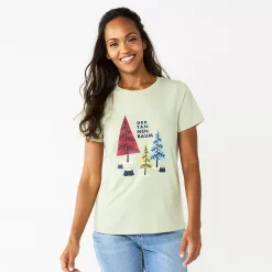 Women's Sonoma Goods For Life® Short Sleeve Christmas Graphic Tee -Sonoma Goods For Life Shop 5686036 Multi Tree