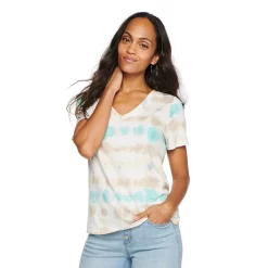 Women's Tall Sonoma Goods For Life® Everyday V-Neck Tee -Sonoma Goods For Life Shop 5686285 Blue Tie Dye