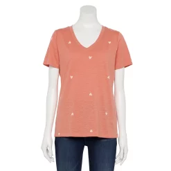 Women's Tall Sonoma Goods For Life® Everyday V-Neck Tee -Sonoma Goods For Life Shop 5686285 Coral Heart