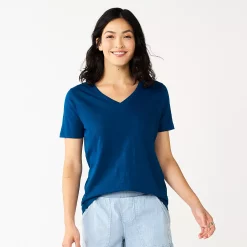Women's Tall Sonoma Goods For Life® Everyday V-Neck Tee -Sonoma Goods For Life Shop 5686285 Dark Blue