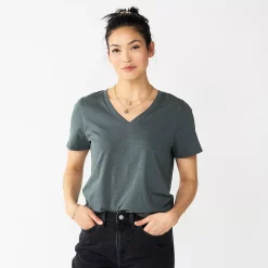 Women's Tall Sonoma Goods For Life® Everyday V-Neck Tee -Sonoma Goods For Life Shop 5686285 Dark Gray Green