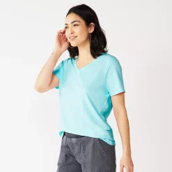 Women's Tall Sonoma Goods For Life® Everyday V-Neck Tee -Sonoma Goods For Life Shop 5686285 Light Blue