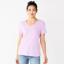 Women's Tall Sonoma Goods For Life® Everyday V-Neck Tee -Sonoma Goods For Life Shop 5686285 Light Lilac