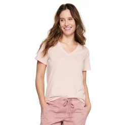 Women's Tall Sonoma Goods For Life® Everyday V-Neck Tee -Sonoma Goods For Life Shop 5686285 Light Pink Texture