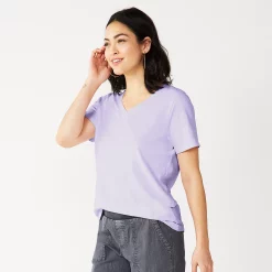 Women's Tall Sonoma Goods For Life® Everyday V-Neck Tee -Sonoma Goods For Life Shop 5686285 Light Purple
