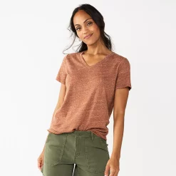 Women's Tall Sonoma Goods For Life® Everyday V-Neck Tee -Sonoma Goods For Life Shop 5686285 Puebla Brown