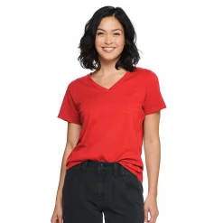 Women's Tall Sonoma Goods For Life® Everyday V-Neck Tee -Sonoma Goods For Life Shop 5686285 Red