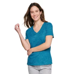 Women's Tall Sonoma Goods For Life® Everyday V-Neck Tee -Sonoma Goods For Life Shop 5686285 Teal Texture