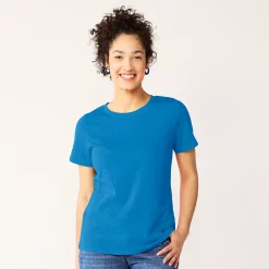 Women's Tall Sonoma Goods For Life® Essential Crewneck Tee -Sonoma Goods For Life Shop 5686288 Blue Teal