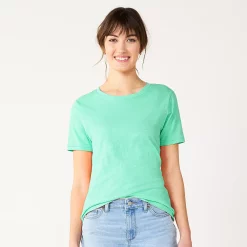 Women's Tall Sonoma Goods For Life® Essential Crewneck Tee -Sonoma Goods For Life Shop 5686288 Mint Green Blue