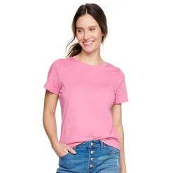 Women's Tall Sonoma Goods For Life® Essential Crewneck Tee -Sonoma Goods For Life Shop 5686288 Pink