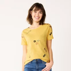 Women's Tall Sonoma Goods For Life® Essential Crewneck Tee -Sonoma Goods For Life Shop 5686288 Yellow Beach Scene