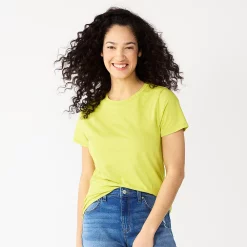 Women's Tall Sonoma Goods For Life® Essential Crewneck Tee -Sonoma Goods For Life Shop 5686288 Yellow Green