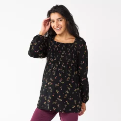 Maternity Sonoma Goods For Life® Smocked Bodice Empire Top 8 Maternity Sonoma Goods For Life® Smocked Bodice Empire Top -Sonoma Goods For Life Shop 5686595 Black Floral