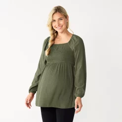 Maternity Sonoma Goods For Life® Smocked Bodice Empire Top 9 Maternity Sonoma Goods For Life® Smocked Bodice Empire Top -Sonoma Goods For Life Shop 5686595 Green
