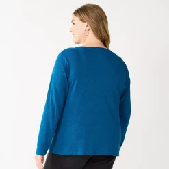Plus Size Sonoma Goods For Life® Essential Long Sleeve Henley Top 13 Plus Size Sonoma Goods For Life® Essential Long Sleeve Henley Top -Sonoma Goods For Life Shop 5690602 ALT