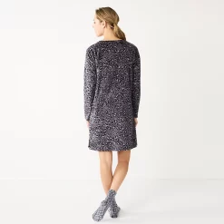 Women's Sonoma Goods For Life® 2-pc. Long Sleeve Crewneck Sleepshirt & Socks Set -Sonoma Goods For Life Shop 5690614 ALT