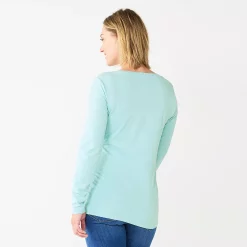 Maternity Sonoma Goods For Life® Essential Long Sleeve V-Neck Tee -Sonoma Goods For Life Shop 5691532 ALT