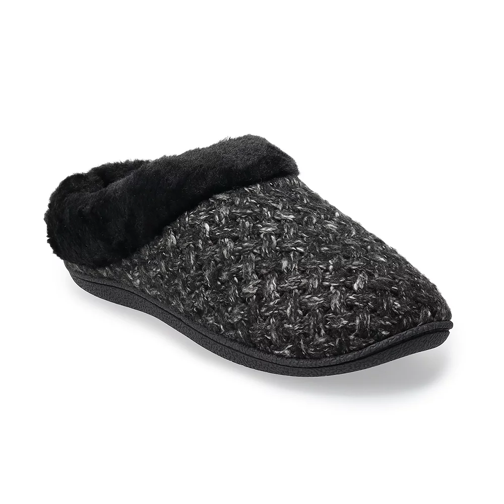 Women's Sonoma Goods For Life® Cozy Knit Clog Marled Basket Weave Slippers 2 Women's Sonoma Goods For Life® Cozy Knit Clog Marled Basket Weave Slippers - Image 2