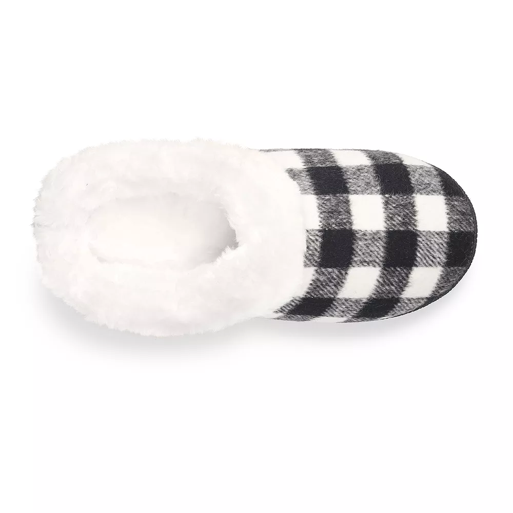 Women's Sonoma Goods For Life® Faux Fur Buffalo Plaid Clog Slippers 6 Women's Sonoma Goods For Life® Faux Fur Buffalo Plaid Clog Slippers - Image 6