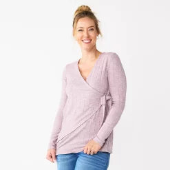 Maternity Sonoma Goods For Life® Nursing Wrap Top -Sonoma Goods For Life Shop 5703650 Plum