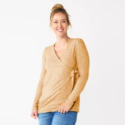 Maternity Sonoma Goods For Life® Nursing Wrap Top -Sonoma Goods For Life Shop 5703650 Yellow