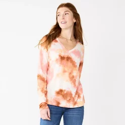 Petite Sonoma Goods For LifeĀ® Everyday Long Sleeve V-Neck Top