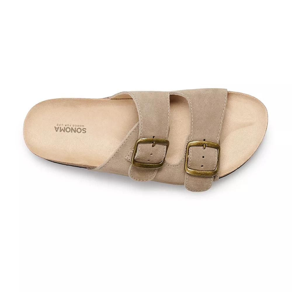 Sonoma Goods For Life® Artwork 02 Women's Suede Slide Sandals 3 Sonoma Goods For Life® Artwork 02 Women's Suede Slide Sandals - Image 3
